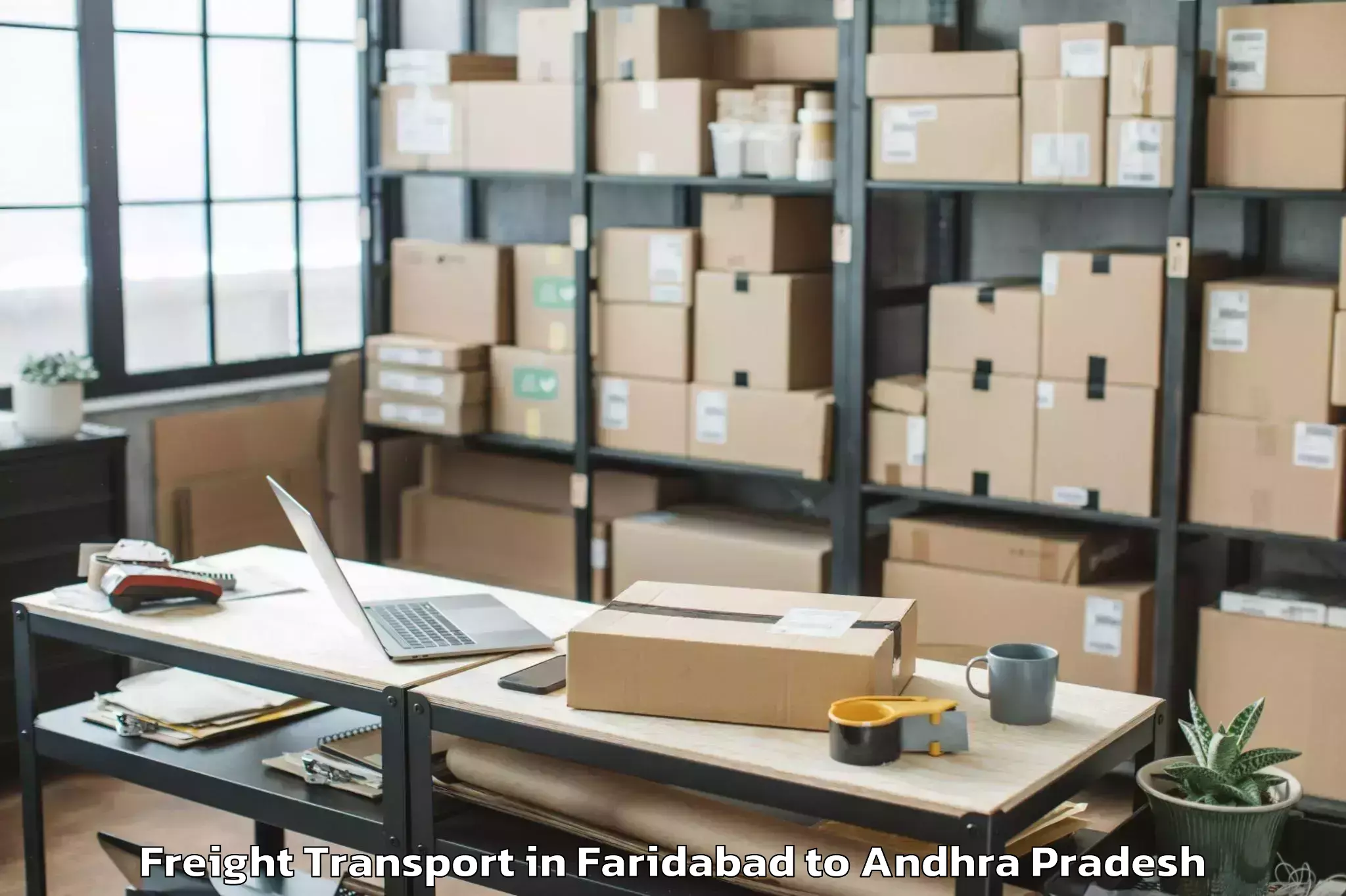 Quality Faridabad to Bondapalle Freight Transport